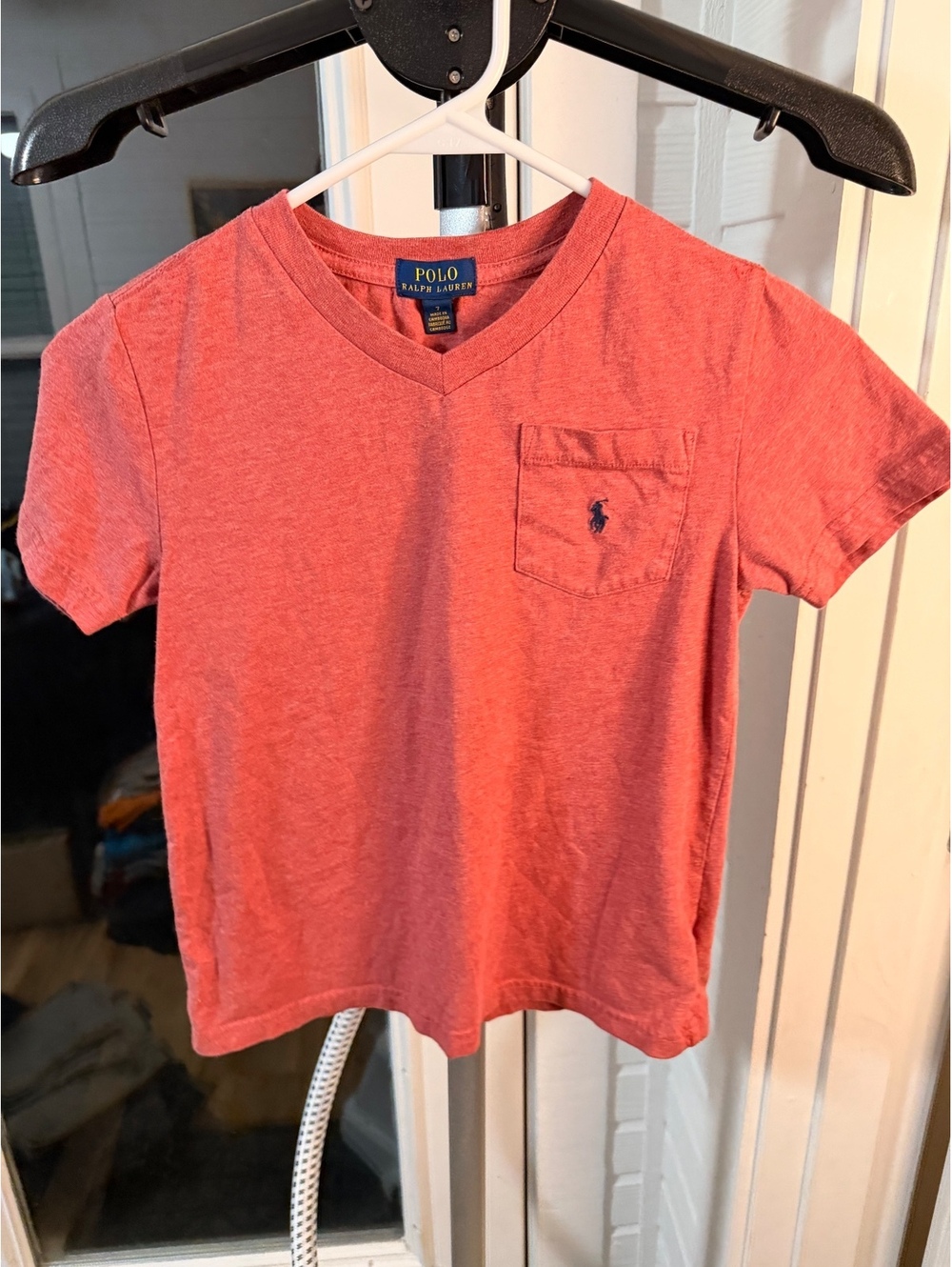 Polo Ralph Lauren Red V Neck Pocket T Shirt
